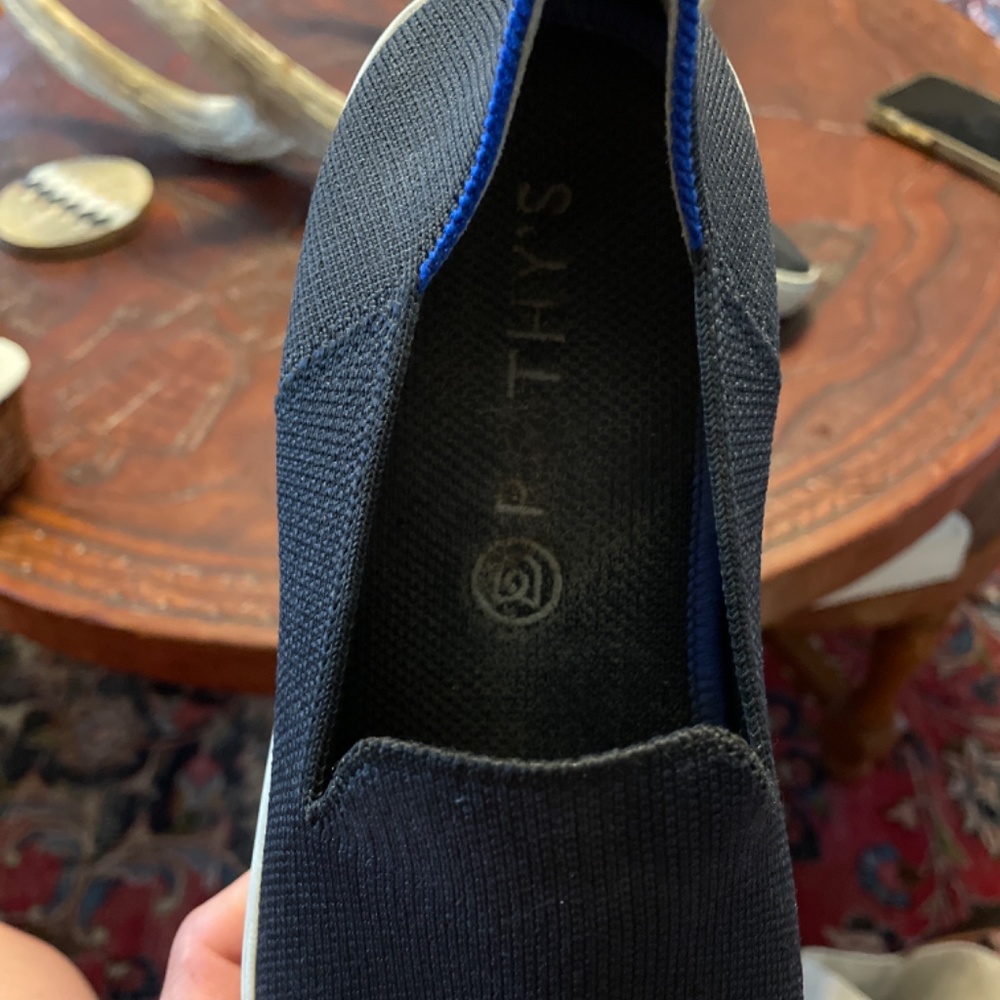Navy Rothy’s slip on sneaker - Picture 2 of 5